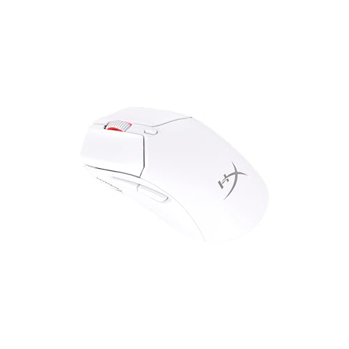 HyperX Pulsefire Haste 2 Mini Wireless Gaming-Maus – Ultraleicht (59g), RGB, 26K DPI, 100 Std. Akkulaufzeit, Bluetooth & 2,4 GHz, 6 Tasten, Weiß