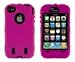 Generic Body Armor Case for iPhone 4 - Non-Retail Packaging - Hot Pink/Black