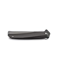 CRKT Helical EDC Cuchillo de bolsillo plegable: diario de transporte, cuchilla de Tanto modificada, abertura de flipper, forro de bloqueo, mango de aluminio