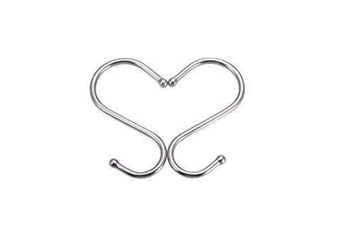 Pro Chef Kitchen Tools Round S Hooks - Kitchen Pot Racks Hook 10 Pack Set - Heavy Duty S Shaped Clothing Hangers - Fits Utensil Organizer Rack Hanger Bar - Outdoor Garage Home Storage Organization - Thumbnail 5