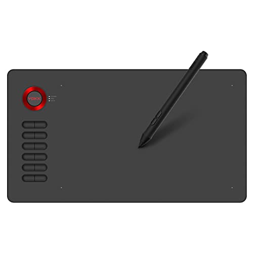 Drawing Tablet, VEIKK A15 10x6 inch Drawing Pad with 12 Shortcut Keys