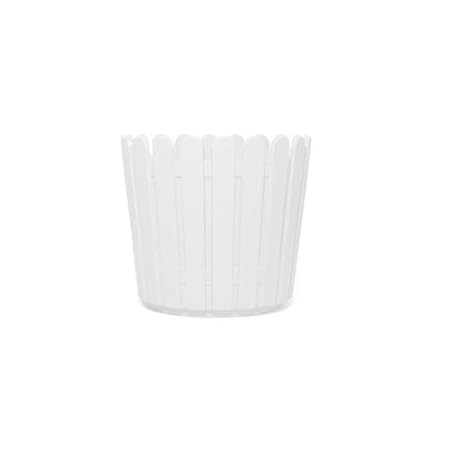 Antier Round VIP Plastic Flower Pot/Plastics Planter Gamla for Plant Holder (Size 12 Inch, Pack of 1- White