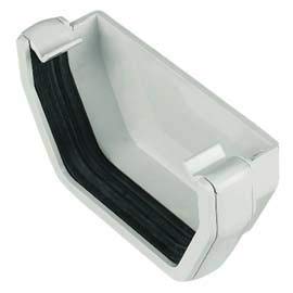 Brett Martin External Stopend for 114mm Squarestyle Gutter System White BR057W