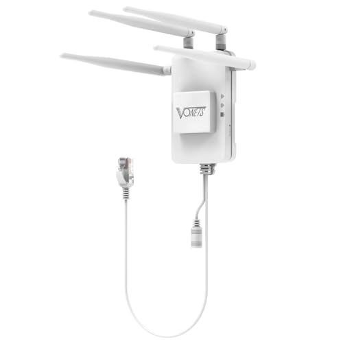 VONETS VAR1200 Industrial Gigabit Dual Band WiFi Bridge/Router 1200Mbps WiFi to Ethernet Adapter with Intelligent Fan, 3 Gigabit Port, POE, DC/USB Powered for Industrial Network Medical Device