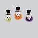 Skeleton Head Ornament, Assortment of 3
