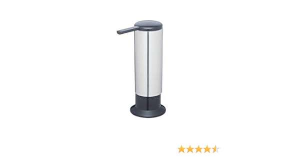 Kitchen Craft Dispensador de jabón de manos, Acero inoxidable, Plateado, 100 ml