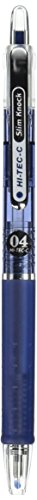 Pilot Hi-Tec-C Slim Knock 0.4 mm Gel Ink Pen, Blue Black Ink (LHS-20C4-BB)