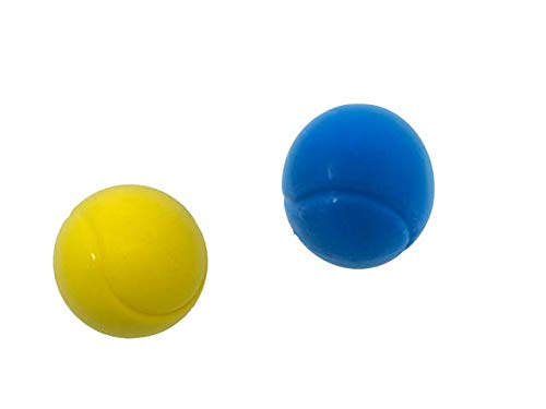 E-Deals 70mm Soft Foam Tennis Balls - Pack of 1 Blue + 1 Yellow