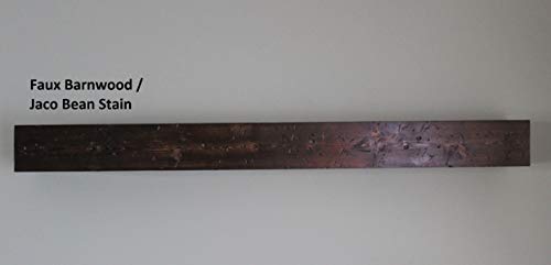 8" Deep Rustic Fireplace Mantels Faux Barn Wood You choose Stain/Beams Floating Shelves - - Thumbnail 7