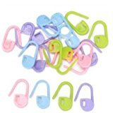 CJESLNA Pack of 50pcs Small Size Random Color Lock Plastic Ring Markers for Knitting 50pcs Knitting Crochet Locking Stitch Markers