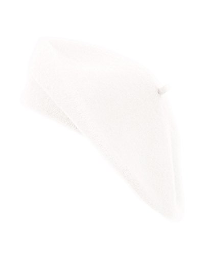 Solid Color French Wool Beret (Off White) - Thumbnail 2