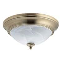 ge ceiling light fluorescent watt dome base metal glass lighting flush mount