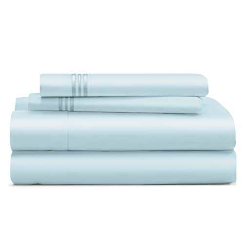 Cosy House Collection Everyday 1500 Series Bed Sheet Set - Ultra Soft & Cool Hotel Bedding - Deep Pocket - Wrinkle, Stain and Fade Resistant - 4 Piece Set (Full, Baby Blue)