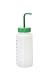 Vestil BTL-WW-16G-LBL Wide Mouth Low Density Polyethylene (LDPE) Round Squeeze Wash Bottle with Label and Green Cap, 16 oz Capacity, Translucent