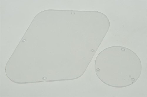 KAISH Clear LP Rear Control Switch Plate Transparent Back Plate Cover For Epiphone Les Paul