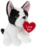 Holland Plastics Original Brand 'Love You' French Bulldog with Heart , Perfect Plush - Aprrox 20cm