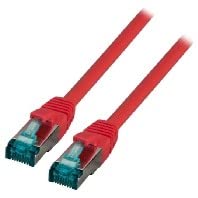 EFB-Elektronik - CAT. 6a network cable - 7.5 m LAN cable Ethernet cable patch cable - RJ45 connection, S/FTP LSZH - red
