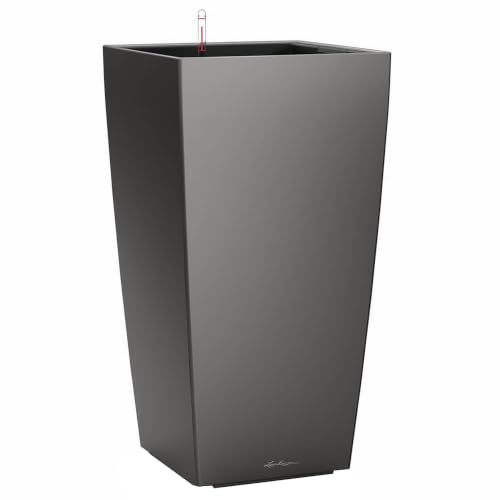 Lechuza-Gefaess mit Bewaesserungssystem CUBICO Premium 40 anthrazit metallic