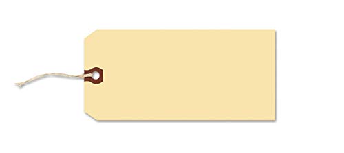 Shipping Tags (Strung), 13pt. Stock, 4 3/4 x 2 3/8, Manila (Pack of 25) - Thumbnail 3