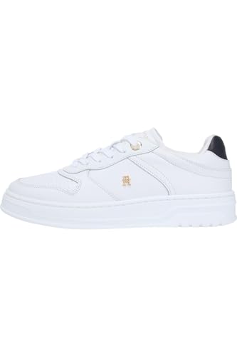 Tommy Hilfiger TH Sporty Cupsole Corp FW0FW09025 Low Top para Mujer, Color Blanco (Blanco), Talla 36, White, 36 EU
