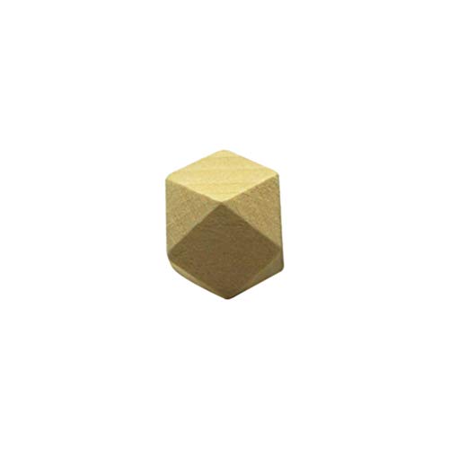 Tuscom 100PCS Wooden Shaped Beads - Diameter 20mm - Natural Polishing Loose Spacer Beads for DIY Jewelry DIY Handmade Craft Making