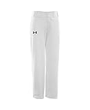 Under Armour Boys' UA Clean Up Baseball Pants Small White