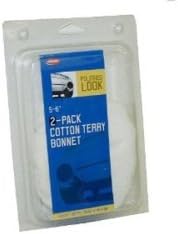 CRD40400 Carrand Terry Cotton Polishing Bonnet, 5" - 6", for Application and Removal of Wax, Polish and Compounds