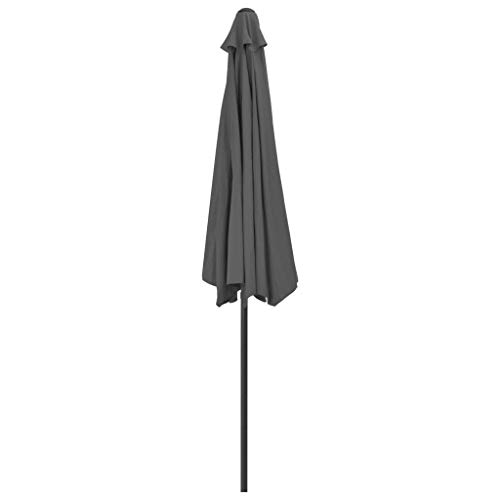Festnight Halb-Sonnenschirm Ampelschirm mit Aluminiummast 5 Stahlrippen Outdoor Sonnenschutz Strandschirm Terrassenschirm 300 x 150 x 253 cm 3 Farben – Bild 4