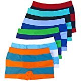ToBeInStyle Boy's Pack of 6 Seamless Boxer Briefs Thick Stripes (Dozen Large (Ages 12 - 14))
