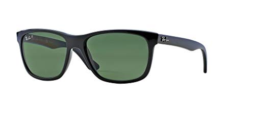 Ray-Ban RB4181 601/9A 57M Shiny Black/Green Polarized Sunglasses
