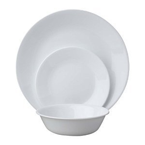 Premium Professional Quality Corelle Livingware Winter Frost 18-Piece
Dinner Set Service for 6 White