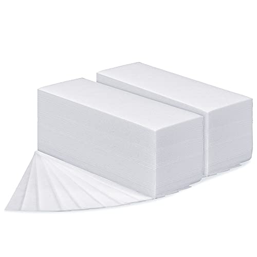 200 Pieces Non-Woven Wax Strip, Hair Removal Wax Strips Body and Facial Wax Muslin for Arms, Legs, Underarm Hair, Eyebrow, Bikini of Women and Men (Large)