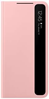 جراب Samsung Galaxy S21 + ، غطاء قلاب S-View - وردي (إصدار أمريكي)