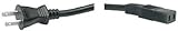 Hosa PWC-178 IEC C9 to NEMA 1-15P Power Cord, 8 Feet