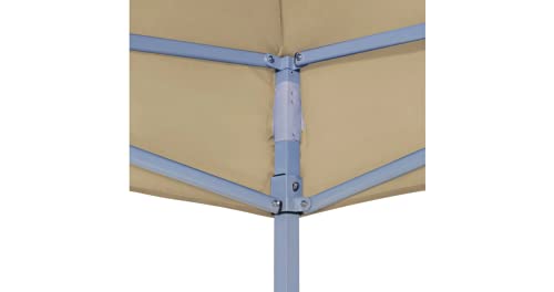 Partyzelt-Dach 2x2 m Beige 270 g/m² Gartenbauten Pavillon-Rahmen Dächer für Pavillions stabil – Bild 6