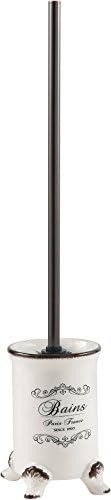 Gedy Amelie Toilet Brush, Ceramic, White, 10.4 x 10.4 x 48.5