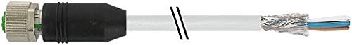 M12 socket with cable end