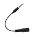 3.5mm Male to 2.5mm Female Stereo Headphone Adapter for iPhone/Black