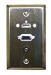Stainless Steel Wallplate w/ HDMI, VGA, 3.5mm : 75-642