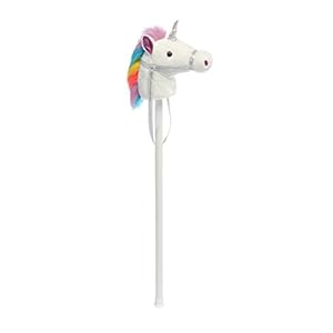 Aurora – Ride-On – 37″ Giddy Up Stick Unicorn – White