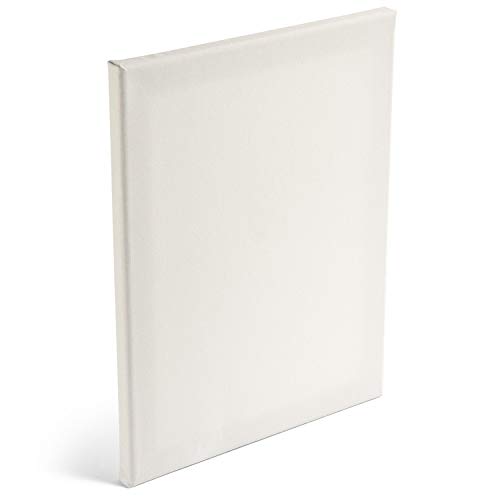 Academy Art Supply 9x12" Stretched White Blank Canvas, Value Pack of 8, Primed, 100% Cotton for Painting, Acrylic Pouring, Oil Paint & Wet Art Media, Canvases for Artist