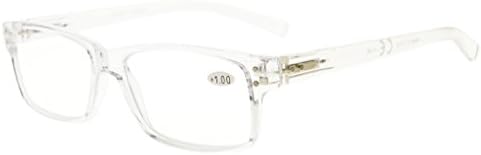 Eyekepper Spring Hinges Vintage Reading Glasses Men Readers(Transparent Frame)