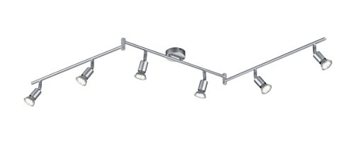 Reality Leuchten R86916187 Paris A+ LED Ceiling Light, Metal, 3 W, GU10, Titanium, 9 x 149 x 13.5 cm