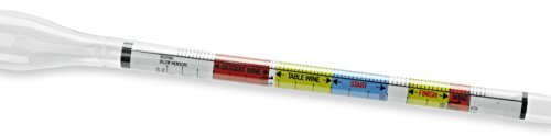 Easy To Use Hydrometer Kit For Homebrew Beer, Wine, Kombucha and more. Includes Hydrometer, Hydrometer Case, Measurement Vial and Carrying Bag