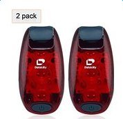 Diateklity LED Safety Light(2 Pack)- Running/Cycling/Dog Collar Lights/Bike Tail Lights for Your Reflective Gear, Bicycle etc - Clip On Strobe - High Visibility and Keep You Safe! FREE Small Screwdriver and Velcro Straps INCLUDED!