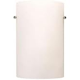 Kuzco Lighting Hudson 9" Wall Sconce | Opal Glass Shade | Modern Half Cylinder Wall Light | Made of Steel and Glass | 6" W x 
