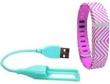 FitBit Flex Replacement Bracelet Smart Buddie Fashion Activity Tracker Bands and Charger Combo Pack (Small)