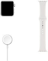 apple watch series 3 gps silver aluminum case with white sport band