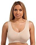 Medium Padded Nude Bra - Premium Quality Material Seamless Support Comfort Includes removable soft pads