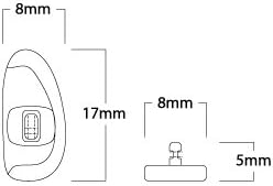 17 mm D-Shape, Plastic Snap Nose Pad (bag of 25 pairs)
